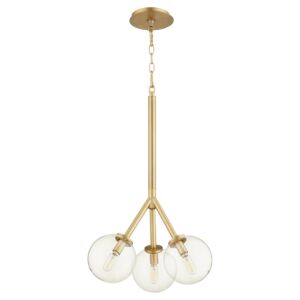 Rovi 3-Light Pendant in Aged Brass