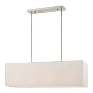 Summit 4-Light Linear Chandelier in Brushed Nickel