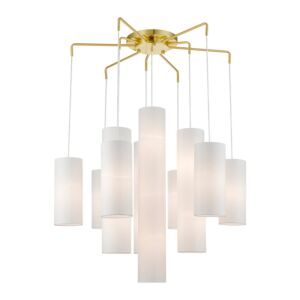 Strathmore 15-Light Foyer Chandelier in Satin Brass