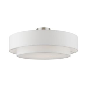 Meridian 4-Light Semi-Flush Mount in Brushed Nickel