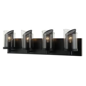 So Inclined Four Light Bath in Black by Varaluz