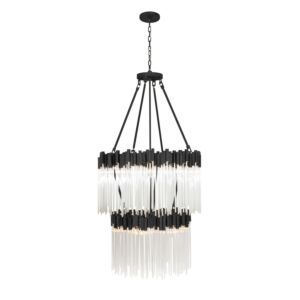 Matrix 14 Light Chandelier in Matte BlackFrench Gold by Varaluz