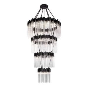 Matrix 30 Light Chandelier in Matte BlackFrench Gold by Varaluz