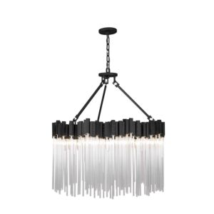 Matrix Ten Light Pendant in Matte BlackFrench Gold by Varaluz