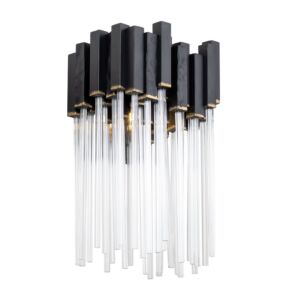 Matrix One Light Wall Sconce in Matte BlackFrench Gold by Varaluz