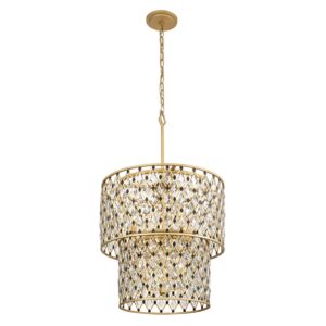 Windsor Seven Light Chandelier in French GoldMatte Black by Varaluz