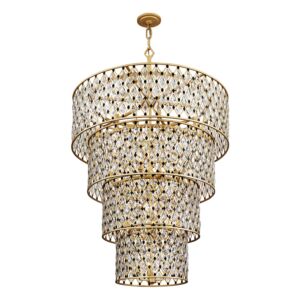 Windsor 21 Light Chandelier in French GoldMatte Black by Varaluz