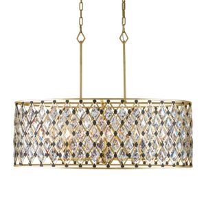 Windsor Eight Light Linear Pendant in French GoldMatte Black by Varaluz