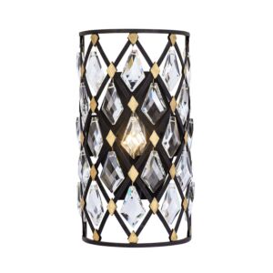 Windsor One Light Wall Sconce in CarbonHavana Gold by Varaluz