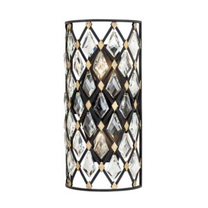 Windsor Two Light Wall Sconce in CarbonHavana Gold by Varaluz