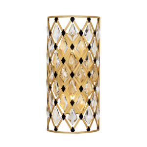 Windsor Two Light Wall Sconce in French GoldMatte Black by Varaluz