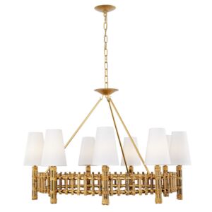 Nevis Nine Light Chandelier in French Gold by Varaluz