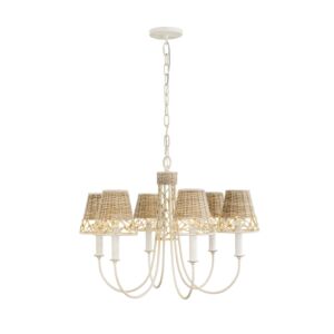 Cayman Six Light Chandelier in Country White by Varaluz