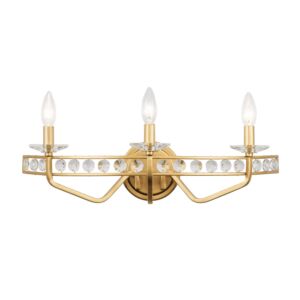 Monroe Three Light Bath in Antique Gold by Varaluz