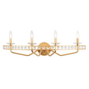 Monroe Four Light Bath in Antique Gold by Varaluz