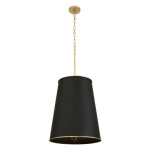 Coco Nine Light Foyer Pendant in Matte BlackFrench Gold by Varaluz