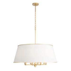 Coco Eight Light Pendant in Matte WhiteFrench Gold by Varaluz