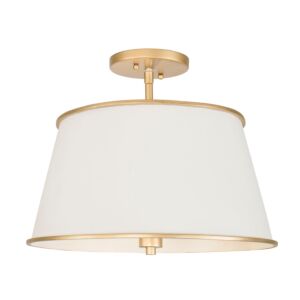 Coco Four Light SemiFlush Mount in Matte WhiteFrench Gold by Varaluz