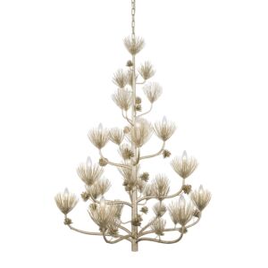 Pinion 12 Light Chandelier in Zen Gold by Varaluz