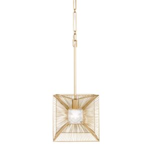 Arcade One Light Pendant in French Gold by Varaluz