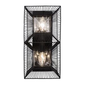 Arcade Two Light Wall Sconce in Carbon by Varaluz