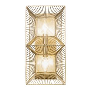 Arcade Two Light Wall Sconce in French Gold by Varaluz