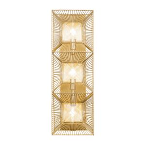 Arcade Three Light Wall Sconce in French Gold by Varaluz