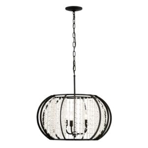 Caesar Three Light Pendant in Carbon by Varaluz