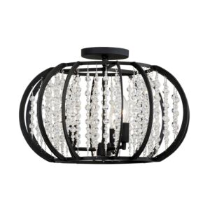 Caesar Three Light SemiFlush Mount in Carbon by Varaluz