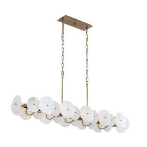 Cosmos Ten Light Linear Pendant in Havana Gold by Varaluz