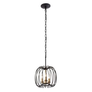 Nico Three Light Pendant in CarbonHavana Gold by Varaluz