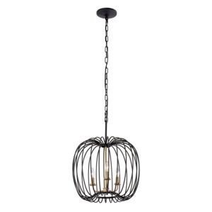 Nico Three Light Pendant in CarbonHavana Gold by Varaluz