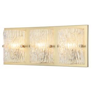 Morgan Three Light Bath in Satin Brass by Varaluz