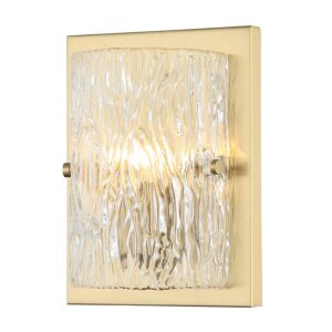 Morgan One Light Wall Sconce in Satin Brass by Varaluz