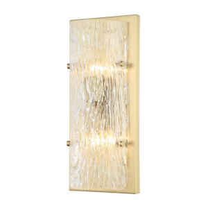 Morgan Two Light Wall Sconce in Satin Brass by Varaluz