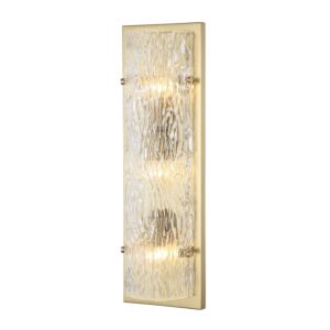 Morgan Three Light Wall Sconce in Satin Brass by Varaluz