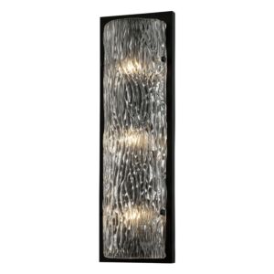 Morgan Three Light Wall Sconce in Black by Varaluz