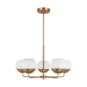 Alvin LED Chandelier in Satin Brass by Visual Comfort Studio