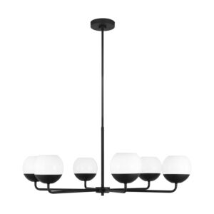 Alvin 6-Light Chandelier in Midnight Black