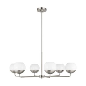 Alvin 6-Light Chandelier in Brushed Nickel