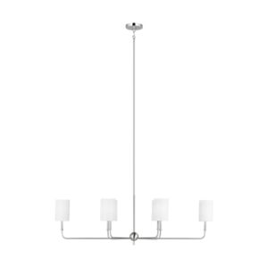 Foxdale Six Light Chandelier in Brushed Nickel by Visual Comfort Studio