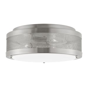 Vander 3-Light Flush Mount in Brushed Nickel