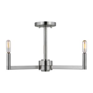 Fullton Three Light Semi Flush Mount in Brushed Nickel by Visual Comfort Studio