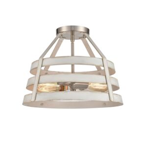 Brigantine 2-Light Semi-Flush Mount in Satin Nickel