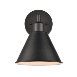 Abbington 1-Light Bathroom Vanity Light in Matte Black