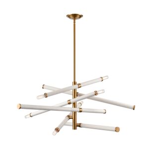 Crosspiece 6-Light Chandelier in White