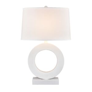 Around the Edge 1-Light Table Lamp in Dry White