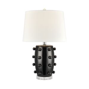 Torny 1-Light Table Lamp in Black Glazed