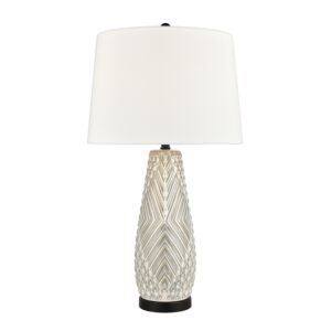 Whitland 1-Light Table Lamp in Gray Glazed