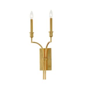 Normandy 2-Light Wall Sconce in Gold Leaf